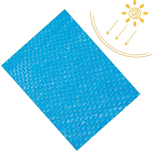 Zankie Manta Solar para Piscina,Manta de retención de Calor con Cubierta Solar de Burbujas | Manta Solar Flotante Que retiene el Calor para Piscina, SPA, Estanque, bañera