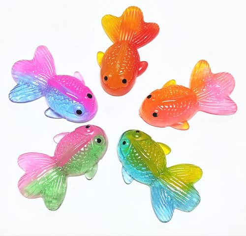 5-teilige Farbverlaufsreihen Goldfisch Mochi Squishies, Dekompression Squishy Spielzeug, Kinder Party Gefälligkeiten, Kinder Geburtstag Party Geschenke, Klassenzimmer Preise