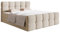 Selsey Bett Boxspringbett Doppelbett 180 x 200 cm Mit 2 Bettkasten Topper Matratzentopper Bonell Matratze Härtegrad H2 H3 Boucle Gewebe Reißfest Hellgrau Cloudy