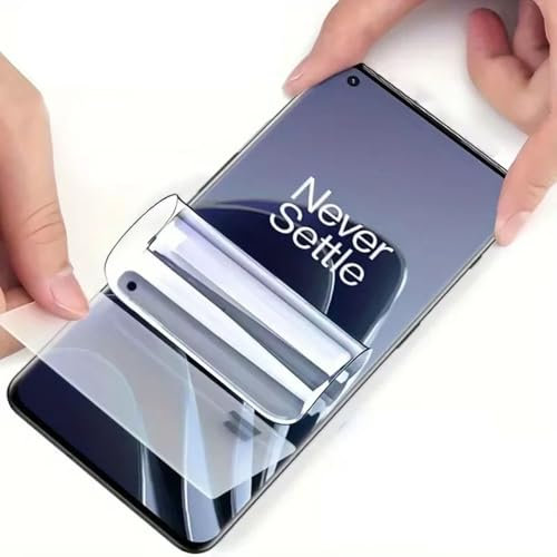 Acoweous Pellicola Protettiva Trasparente in Idrogel per OnePlus 12R 5G, Protezione Dello Schermo Flessibile in TPU Morbido [Ultra Sottile] [Alta Sensibilità] 2 Pack