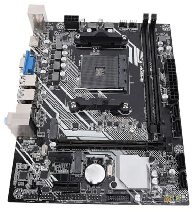 Placa Base de la Computadora, Placa Base B450M-K Gaming DDR4, Memoria de 64 GB NVME M.2 PCIe 3.0 USB 3.0 Placa Base con LAN Gigabit para Ryzen 1-5 ° Gen Aplicaciones de