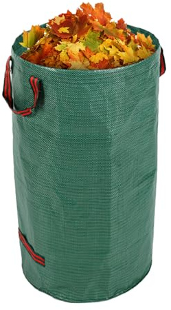 Biomüllbeutel - Kompostierbare Müllbeutel, 500L Bio Müllsäcke - 132 Gallonen 500L Gartenabfallsack, verdicktes PP-Gewebe mit Griffen, ideal für Laub, Bauschutt, Camping und Recyclingeinsatz