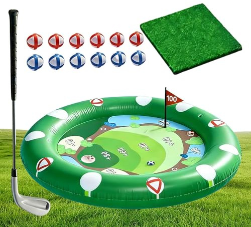 Générique Golf De Jardin Aquatique - Jouet De Piscine Gonflable | Kit De Golf Flottant | Jeu d'eau Interactif & Ados, Amusement Extérieur Été, Mini Parc Aquatique PVC pour Jardin