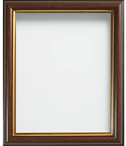 Frame Company Eldridge Mahogany 8x8 Photo Frame with Real Glass | Fits a 8x8 image, Frame size 8x8, Overall approx 10.4x10.4, Real Glass Front