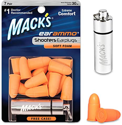 Macks Ear Ammo Ohrstöpsel Gehörschutz für Sportschützen und Jäger Waffengebrauch