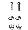 Kohler Replacement Toilet Seat Hardware, 1 Sheet