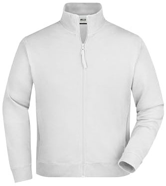 James & Nicholson Sweatjacke French Terry - Hochwertige Sweatjacke für Damen und Herren | Farbe: white | Grösse: XXL