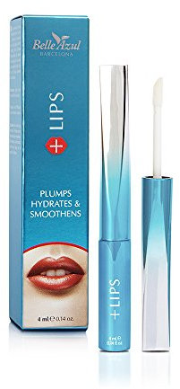 Belle Azul + LIP GLOSS - Limited Edition - Für volle - schöne Lippen - Mit Bio-Arganöl und Argan-Stammzellen - Zutiefst Feuchtigkeitsspendend -Farbton Transparent / 4ml - Made in Spain