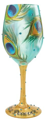 Lolita 4056857 - Verre a Vin - Beau comme Un Paon Verre Vert 22 x 8 x 8 cm
