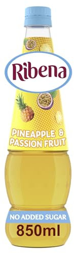 Ribena Pineapple and Passion Fruit Juice Drink No Added Sugar | Real Fruit | Rich in Vitamin C | No Artificial Colours or Flavours | Ready To Drink | 100% Recycled