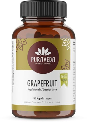 Grapefruit Extrakt 120 Kapseln - Citrus Paradisi - Hochdosiert mit 400 mg Grapefruitextrakt - vegan - Abgefüllt in Deutschland