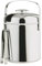 Buddy's Bar - Cubitera, Set, cubitera de Acero Inoxidable Brillante Carcasa de plástico Elegante con Pinza de Hielo y Bandeja de Goteo con asa de Transporte, Especialmente aislada, 1,3 L.