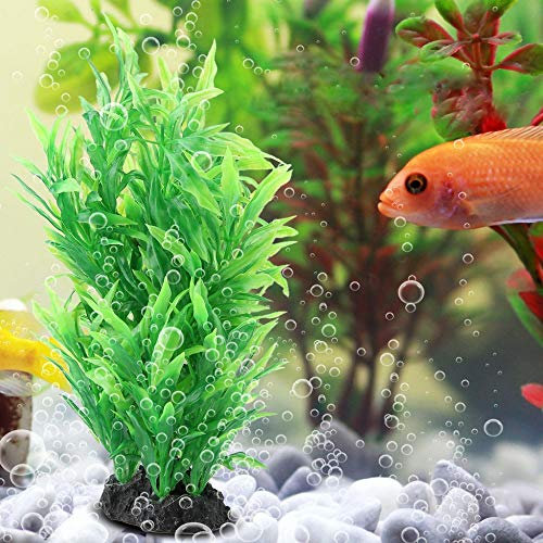 Plastikpflanzen Aquarium, Künstliche Aquariumpflanzen Aquarium Dekoration Wasser Wasser grün Gras Landschaft Ornament Versteck Kunstpflanze Aquarium 30 cm