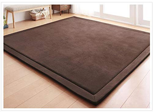 Loartee Teppich, Korallen-Samt, für Schlafzimmer, Wohnzimmer, Kinder, Arbeitszimmer, Küche, Kinderzimmer, Krabbeln, Wandern, Spiele, Yoga, Gymnastik, Nickerchen, Coffee, 200 * 400cm