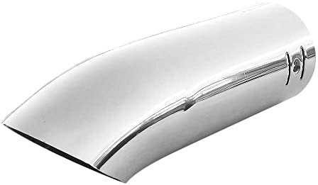 Auspuffblende Gebogen Endrohr Edelstahl Auto Endrohrblenden Auspuffendrohr Auspuffrohr Tuning Universell Schalldampf Blende Sport Rund Chrom 56 mm