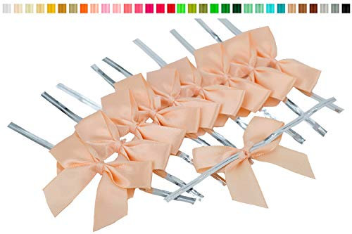 Satinschleifen 5cm x 10 Stück Apricot