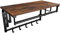 MIADOMODO® Wandgarderobe mit Ablage - 66.5 x 30 x 32cm mit 5 Haken und Hängestange, Metall, Schwarz - Vintage Wandregal, Garderobe, Wandschrank, Hängeregal, Garderobenhaken