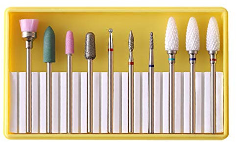 EXCEART Cabezales De Rectificado Para Uñas Brocas De Cerámica Para Manicura Herramienta De Pulido Para Uñas De Gel Acrílico