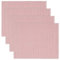 LINUM Uni 4-er Pack Tischsets 35x46 cm, 100% Gerippte Baumwolle, Abwaschbar, Altrosa