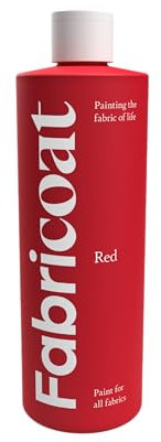 Fabricoat Fabric Paint – Restore or Change the Colour of Any Fabric - Paint Directly Onto Fabric - Transform Anything – Sofas, Lampshades, Car Interiors (250ml, Red)