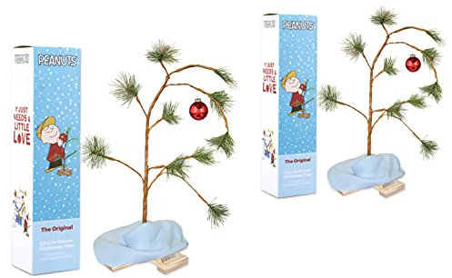 Charlie Brown Weihnachtsbaum mit Linus's Decke, 61 cm, 2er-Pack