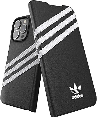 adidas Case designed for iPhone 13 Pro 6.1, drop tested case, shockproof raised edges, original brochure case, black and white