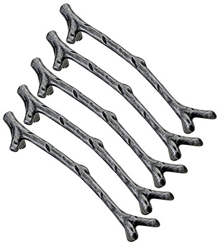 Vintage Schrankgriffe, 5 Stück Große Schrankknöpfe im Vintage-Stil Schubladengriff aus Zinklegierung für Bauernhaus, Hütte, Berghaus, Küchenschrank, Kleiderschrank(Antikes Eisen)