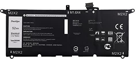 Swark Batterie de rechange DXGH8 pour ordinateur portable XPS 13 9370 9380 Inspiron 13 7390 7391 2-en-1 5390 5391 7490 Latitude 3301 E3301 Vostro 5390 5391 Series G8VCF H754V 0H7544. V P82G001.