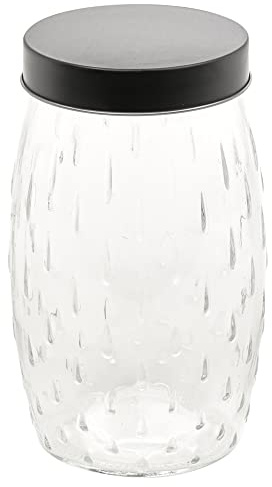 URBNLIVING Airtight Lid Teardrop Glass Storage Jars Food Containers Kitchen Home Preserving (2L)