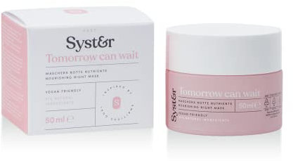 Syster Crema Viso Notte, Maschera Viso Notte, Maschera Viso Idratante, Maschera Viso Antirughe, Crema Viso Idratante, Crema - Maschera Viso Vegan, Made in Italy, Senza Parabeni, Senza Siliconi - 50ml