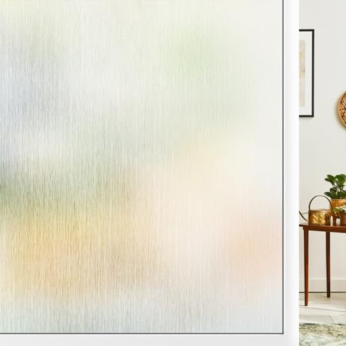 Qualsen Vinilos para Cristales Acabado Satinado Vinilo Ventana Privacidad Vinilo sobre Cristal Translúcido Decorativos Electrostaticos Vinilo Adhesivo Cristal para Hogar Oficina (Blanco, 44.3x200cm)