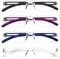 COJWIS 4er-Pack Rahmenlose Lesebrille für Damen und Herren Leicht und Bequem Anti Blaulicht Lesehilfe /TR90 Brille (4 Farbe Mischen, 1.75, multiplier_x)