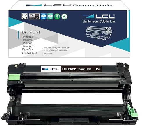 LCL Remanufactured Black Drum Unit DR-241 DR241 DR241CL DR-241CL (1 Schwarz) Kompatible für Brother DCP-9015CDW DCP-9017CDW DCP-9020CDW DCP-9022CDW HL-3140CW HL-3142CW HL-3150CDN HL-3150CDW HL-3152CDW