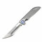 TABKER Klappmesser einhandmesser Stahl Messer im Freien Faltmesser Bowie Messer Griff aus Titanlegierung ist scharf und langlebig Taschenmesser mit Clip für Outdoor & Survival