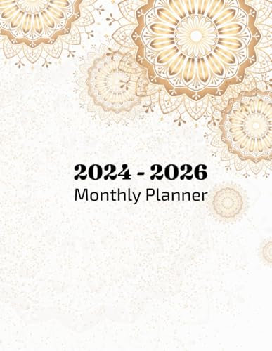 2024-2026 Deluxe Monthly Planner: 3-Year Calendar with Stylish Design, Note Sections, and Inspirational Quotes - January 2024 to December 2026