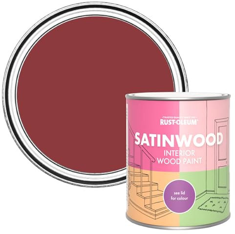 Rust-Oleum Red Satinwood Interior Wood Paint - Empire Red 750ml