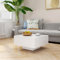 Tino Tech Couchtisch aus Holzwerkstoff 60x31,5 cm Weiß Cauchsofa Tisch Stubentisch Wohzimmer Couchtisch Coffe Table Center Table Beistelltisch Wohnzimmertisch Elegantes Aussehen