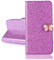 Custodia Sparkly Wallet for Huawei P Smart Z Cover Bling Bling Glitter Brillantini Brillante Viola Leather Case Shell Wallet PU e Glitter Brillanti 3D Farfalla Strass Cover per Huawei P Smart Z