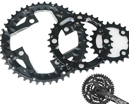 Platos para Bicicletas Plato de Bicicleta de montaña 104/64BCD, 3x9 velocidades, 3x10 velocidades, 22T, 24T, 32T, 42T, 44T, Placa Triple for Bicicleta de montaña, Pieza de Anillo de Cadena, 1 Uds. (C