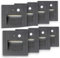 SUBOSI 8er LED Treppenlicht Wandeinbauleuchte Aluminium 3W 230V Warmweiß Treppenbeleuchtung außen mit Bewegungsmelder,Wandleuchte Stufenlicht IP65 Wasserdicht