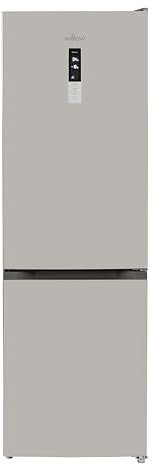 Willow WFF60185X 317L Total No Frost Combi Fridge Freezer with Adjustable Thermostat, Interior Light, Electronic Temperature Control, 2 Years Warranty - Inox