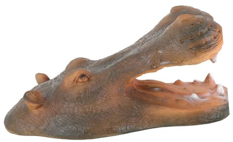 Happyyami Schwimmende Kopf Statue Aus Harz Garten Deko Für Teich Balkon Und Patio Tierfigur Für Außenbereich Lebensechte Tierornament Geschenkidee