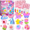 Tacobear Seife Selber Machen Bastelset Kinder 5 6 7 8 9 10 11 12 DIY Set Experimente mit Seifenbasis Einhorn Blume Form Farben Ätherische Öle Geschenke Set Kinder Basteln Kreativ für Mädchen Jungen