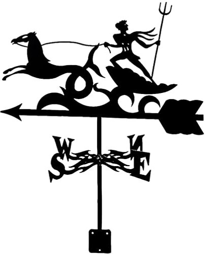 HDMOZUYT Schwarze Wetterfahnen aus Metall, Edelstahl, Sprühfarbe, Windrichtungsmessgerät, Dach, Garten, Hof, Terrasse, Rasen