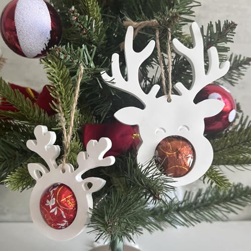 Deer Silicone Mould, Christmas Elk Silicone Mould, 3D Deer Head Silicone Mould, Elk Christmas Tree Decoration Moulds, Antler Resin Mould, 3D Christmas Deer Silicone Moulds for Clay Sculptures