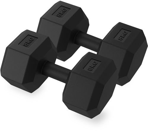 ZENO Dumbbells Set | Weights Dumbbells Set | Plastic Dumbbells Pair | Hex Dumbbells For Workouts | Dumbbell Set For Home Training & Gym | Weights Set | Anti Slip & Anti Roll