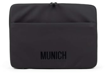 Munich Damen Essence Recycled Fw25 Laptop Cover C/Black Taschen und Rucksäcke, Schwarz