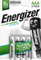 Energizer - Wiederaufladbar, Packung mit 4 AAA-Batterien, 800 mAh, vorgeladen, für Geräte mit häufigem Gebrauch und Hunderte von Aufladungen, ohne Sulfatierung.