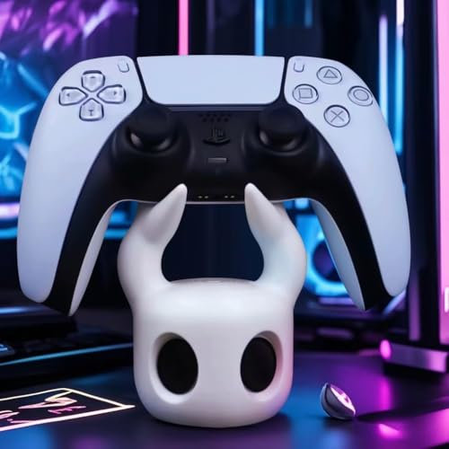 Menbis - Soporte universal para mando de videojuegos con diseño de calavera, impresión 3D, minimalista, blanco, duradero y elegante organizador para PS5, Xbox, Switch, decoración de juegos (negro)