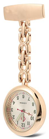 BESPORTBLE Krankenschwester Taschenuhr Brosche Roségold Präzisionsuhrwerk Leuchtzeiger Medizinische Fob Uhr Für Pflegepersonal